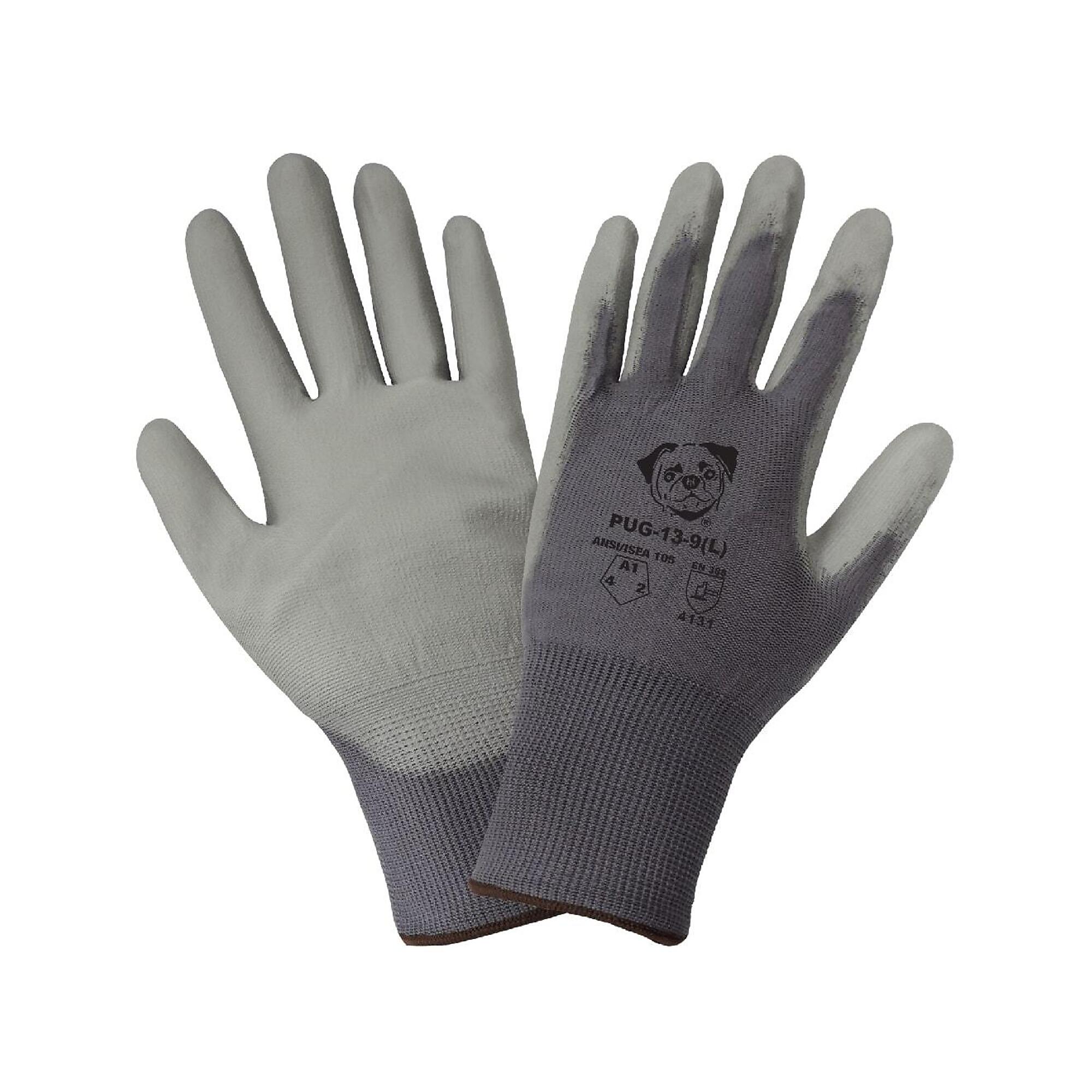 Global Glove 13ga Nylon, PU Coated, ESD, A1 Cut Resist Gloves - 12 Pairs